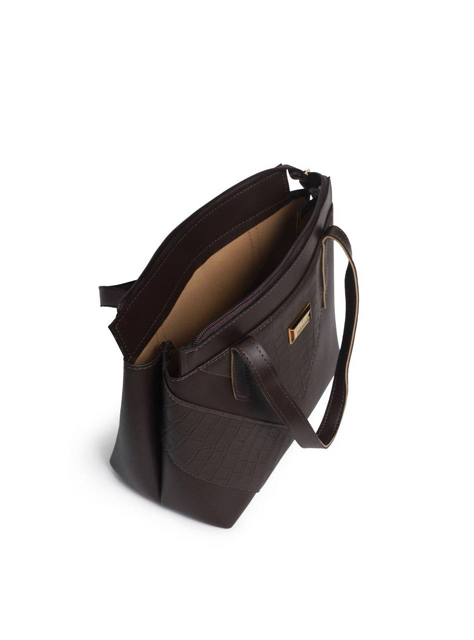 Bolsa Feminina Shopper Média Tiracolo Cacau BSI-5903 - CA