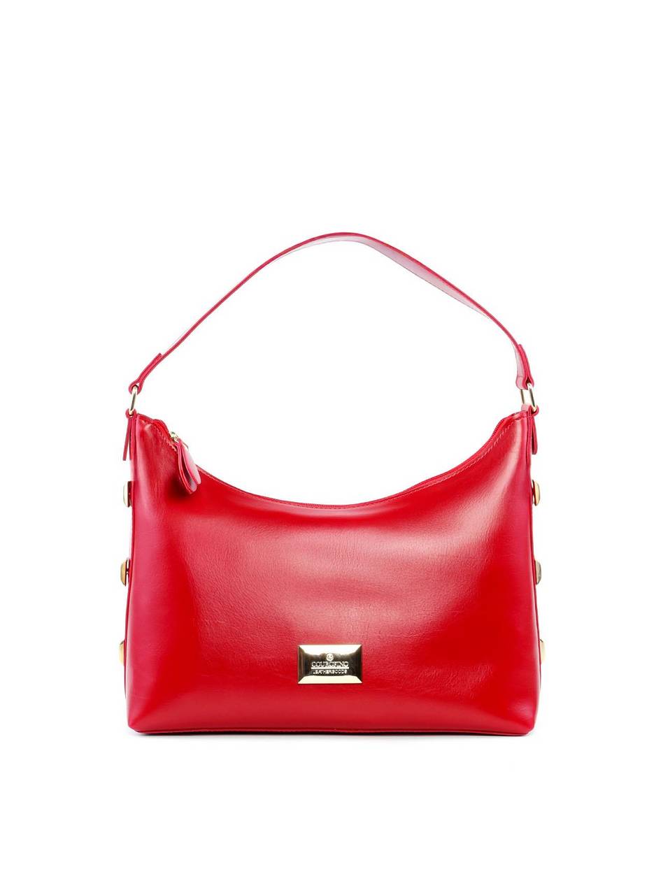Bolsa Hobo Tiracolo com Detalhes Laterais - Vermelha BSI-6199 - VE