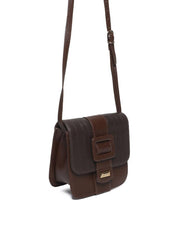 Bolsa Satchel Transversal com Fivela Decorativa - Cacau BSI-5714 - CA