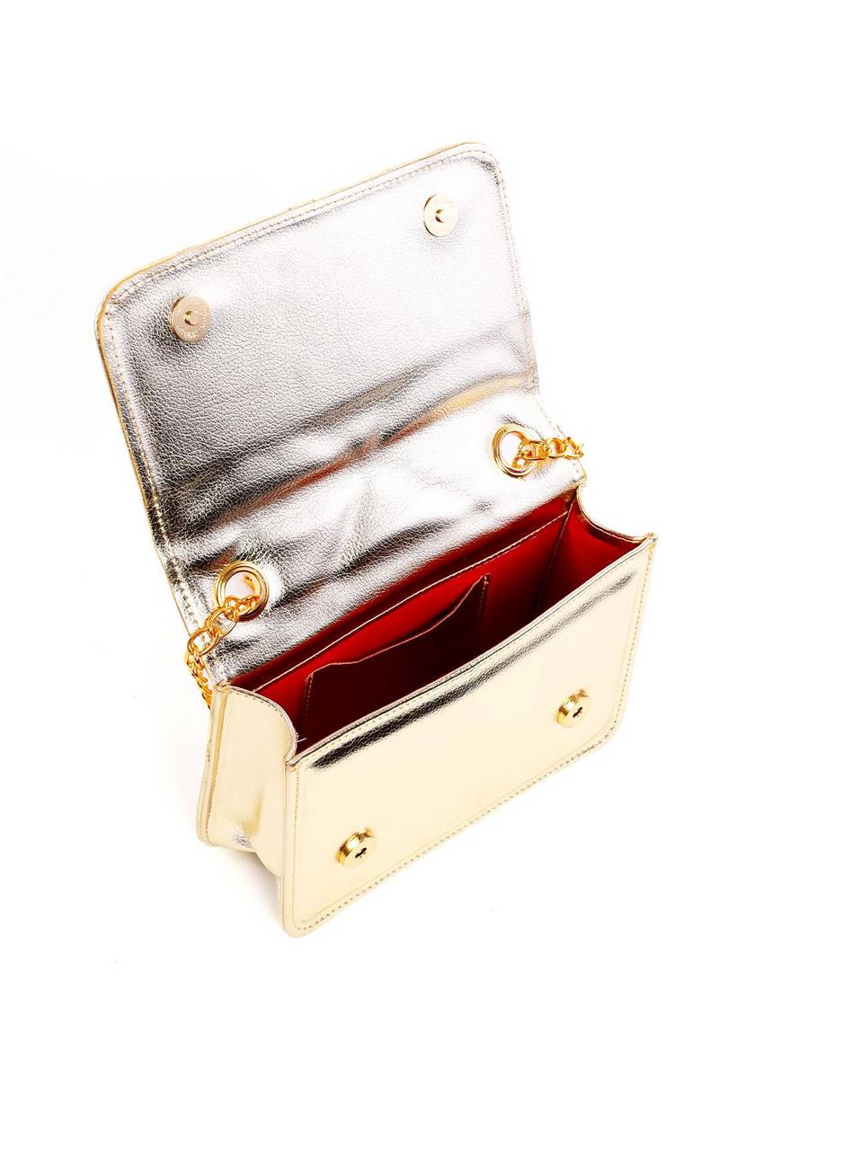 Bolsa Satchel Metalassê com Alça Transversal - Ouro BSI-6286 - AU
