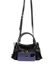 Bolsa Tote Média com Drapeado e Fecho Decorativo BSI-6492 - PR