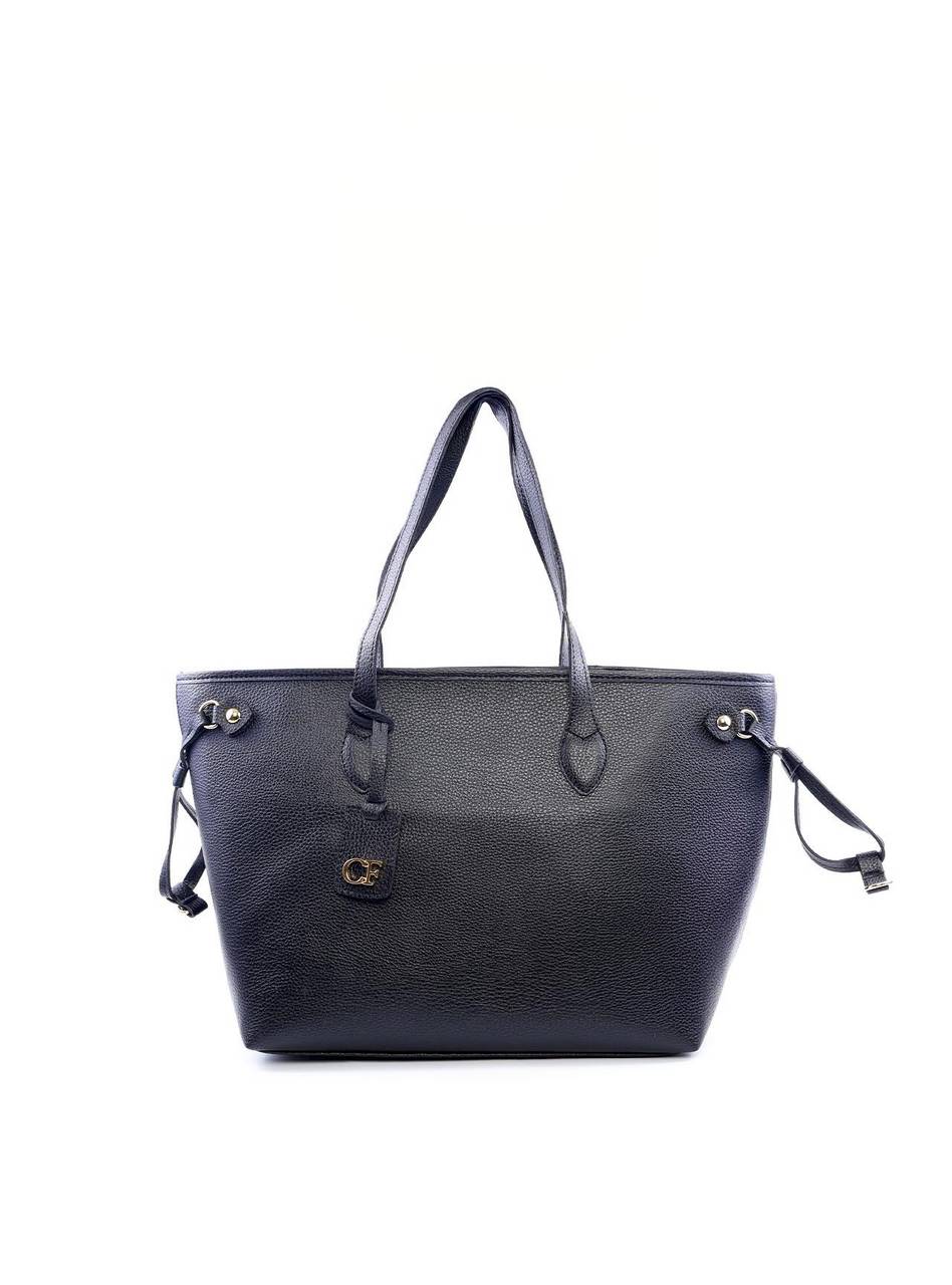 Bolsa Shopper Tiracolo com Bag Charm CF - Preta BSI-6126 - PR