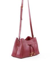 Bolsa Tote Pequena com Cordão - Vinho BSI-6469 - VI