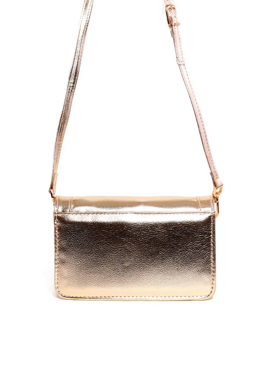 Bolsa Satchel Retangular Transversal - Ouro BSI-6051 - AU