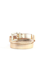 Cinto Feminino com Fivela Quadrada Forrada - Ouro CTI-1007 - AU