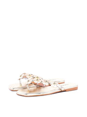 Rasteira de Dedo com Mini Flores - Ouro SDI-11821 - AU