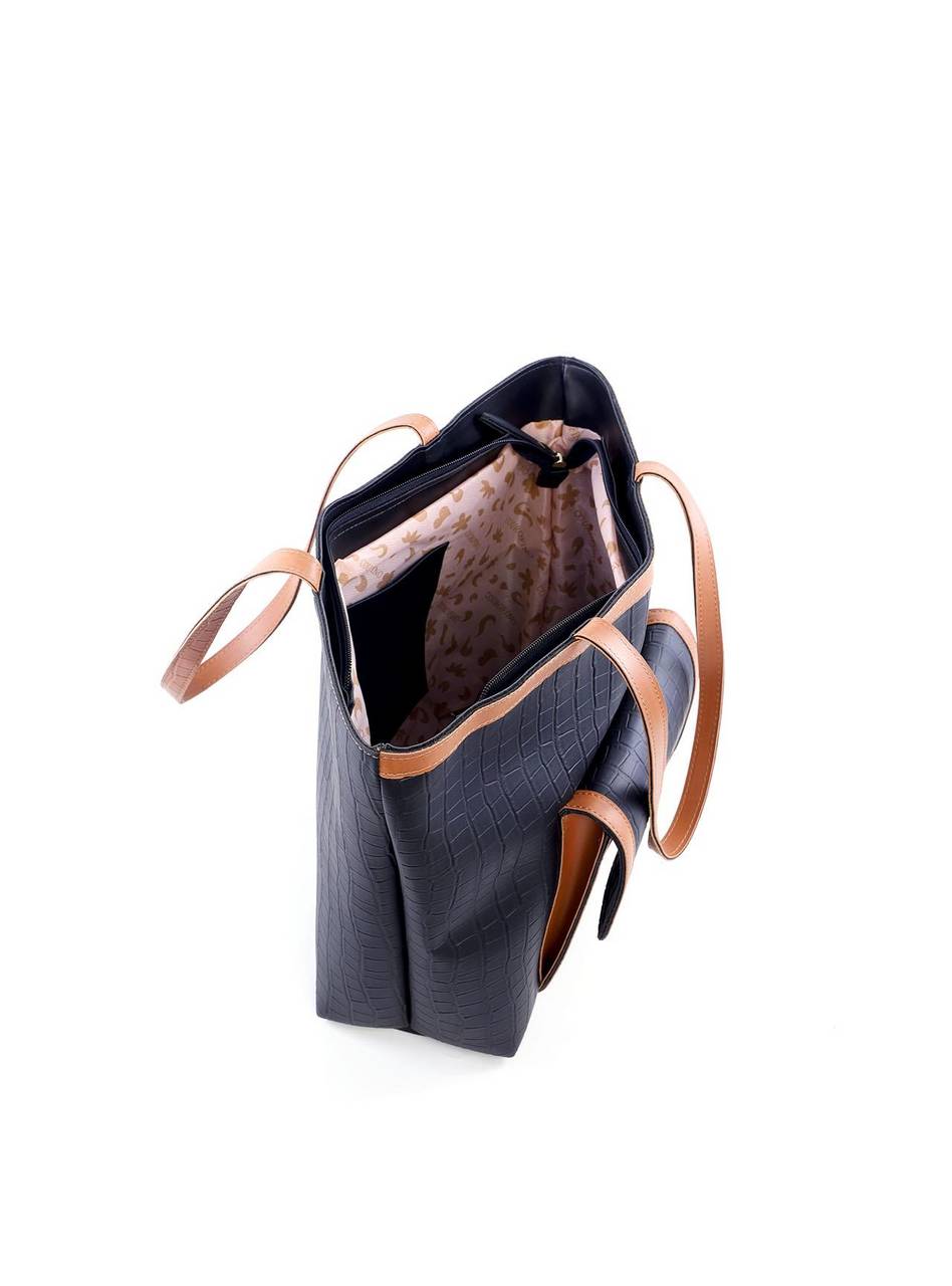 Bolsa Shopper com Bolso Frontal Grande - Preta BSI-6108 - PR