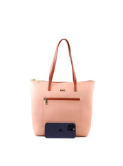 Bolsa Shopper com Bolso Frontal - Nude BSI-6361 - NU