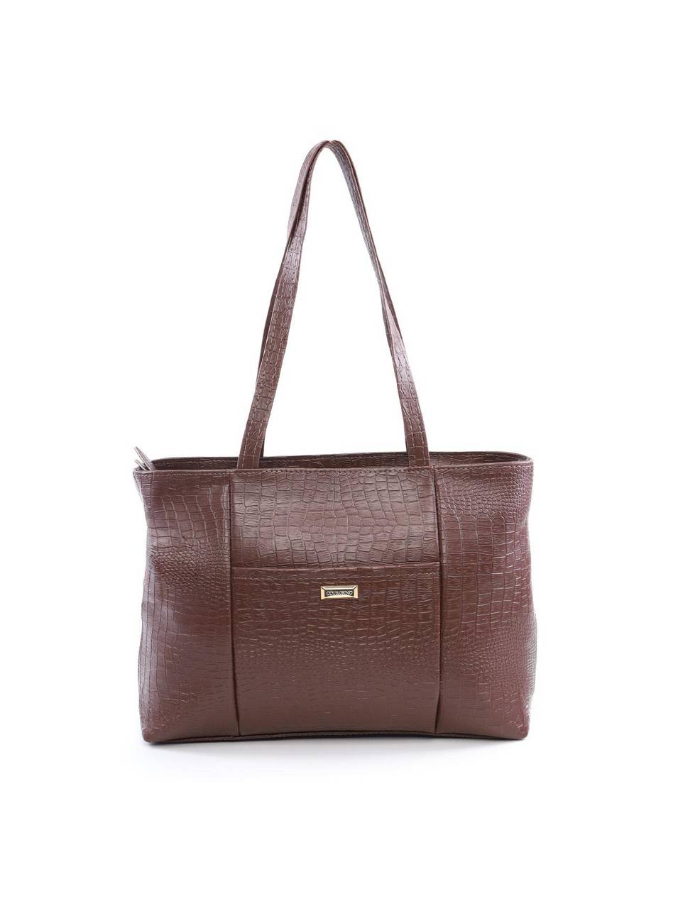 Bolsa Shopper Tiracolo com Bolso Grande Frontal - Cacau BSI-6096 - CA