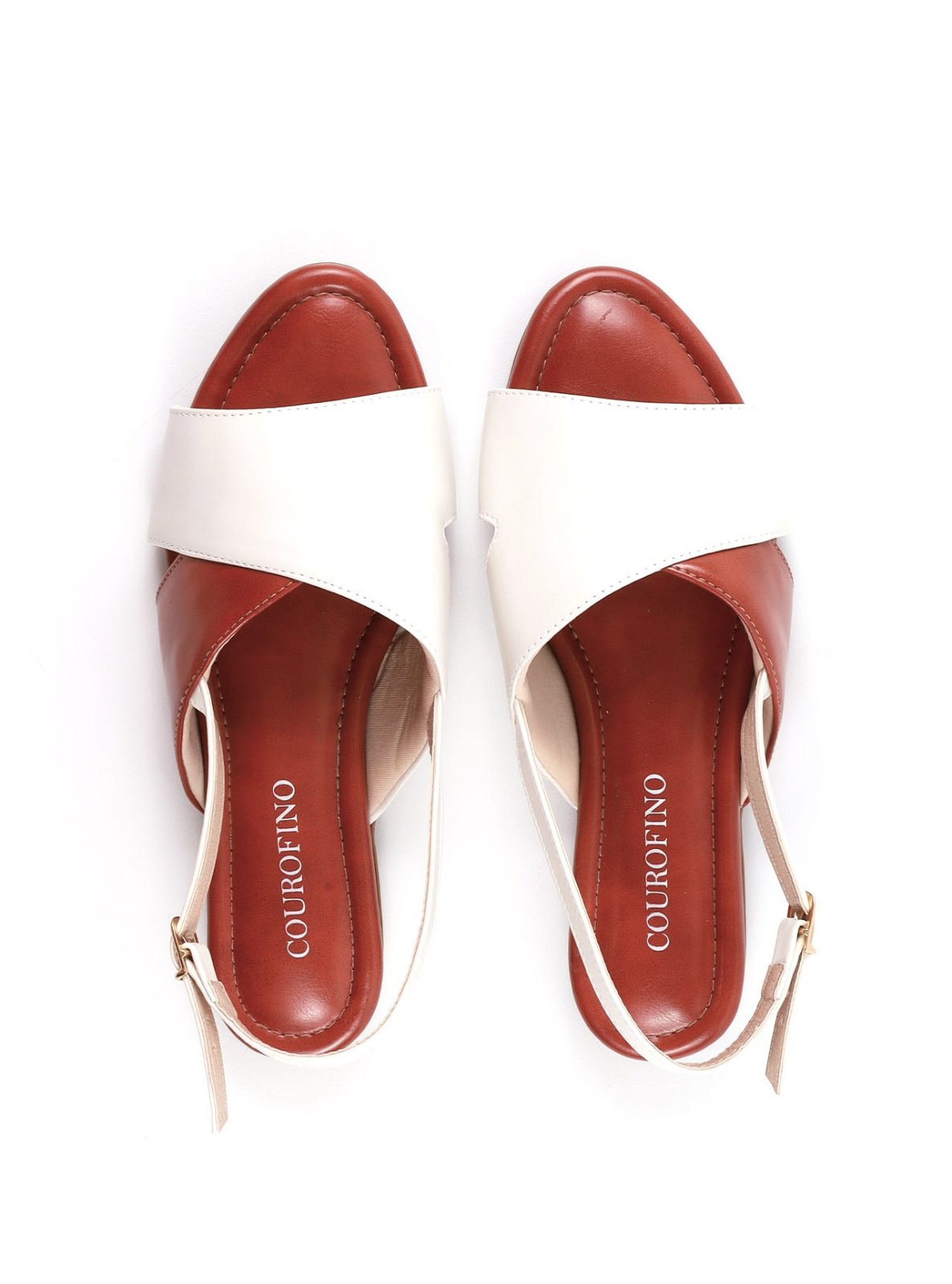 Sandália Rasteira Tiras Cruzadas Bicolor SDI-12269 - CS