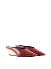 Mule de Bico Fino com Salto Anabela Cromado - Cacau SD-12011 - CA