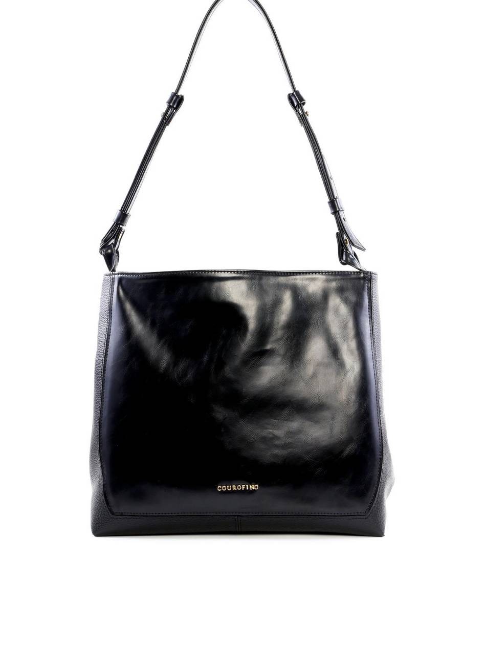 Bolsa Shopper Tiracolo com 2 Divisórias - Preta BSI-6448 - PR