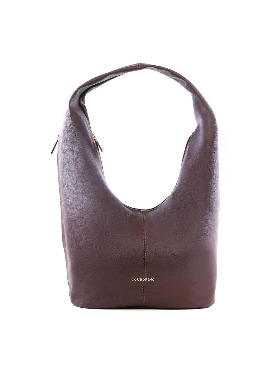 Bolsa Hobo Grande com Bolso Lateral - Cacau BSI-6401 - CA