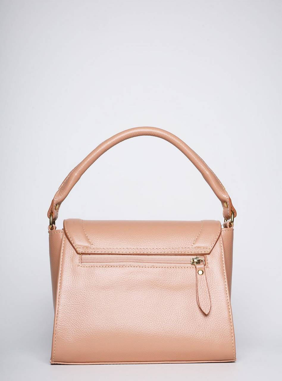 Bolsa Satchel Média Couro Tiracolo Nude BSI-5820 - NU