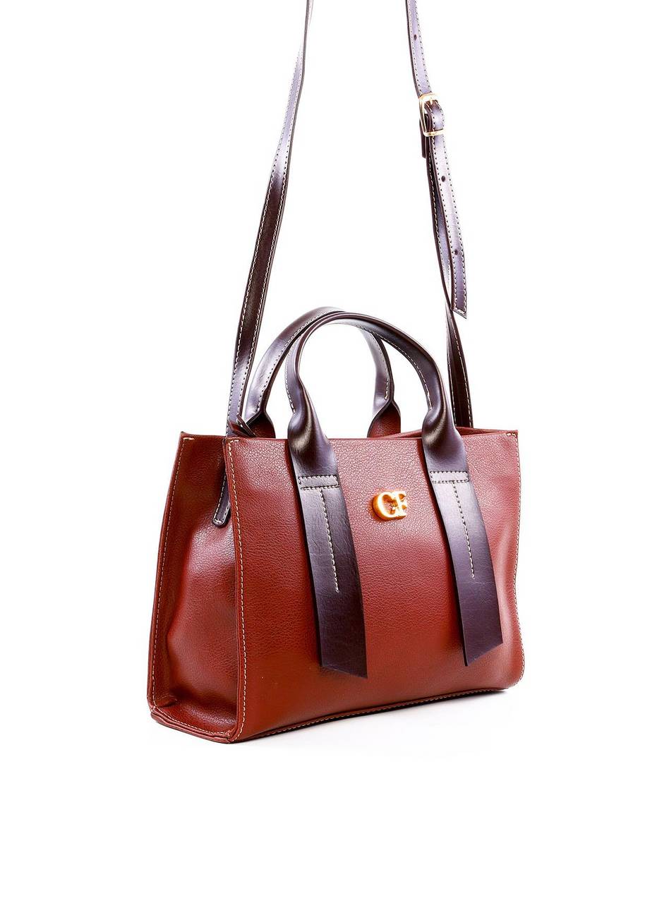 Bolsa Tote Quadrada Detalhe de Costuras - Cacau BSI-6260 - CA