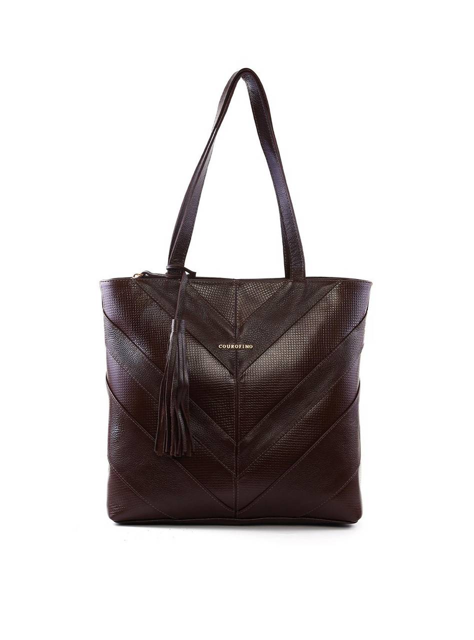 Bolsa Shopper Patchwork Barbicacho - Cacau BSI-6399 - CA