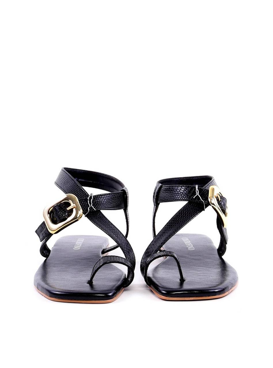 Rasteira Tira Lateral e Fivela - Preta SDI-11967 - PR