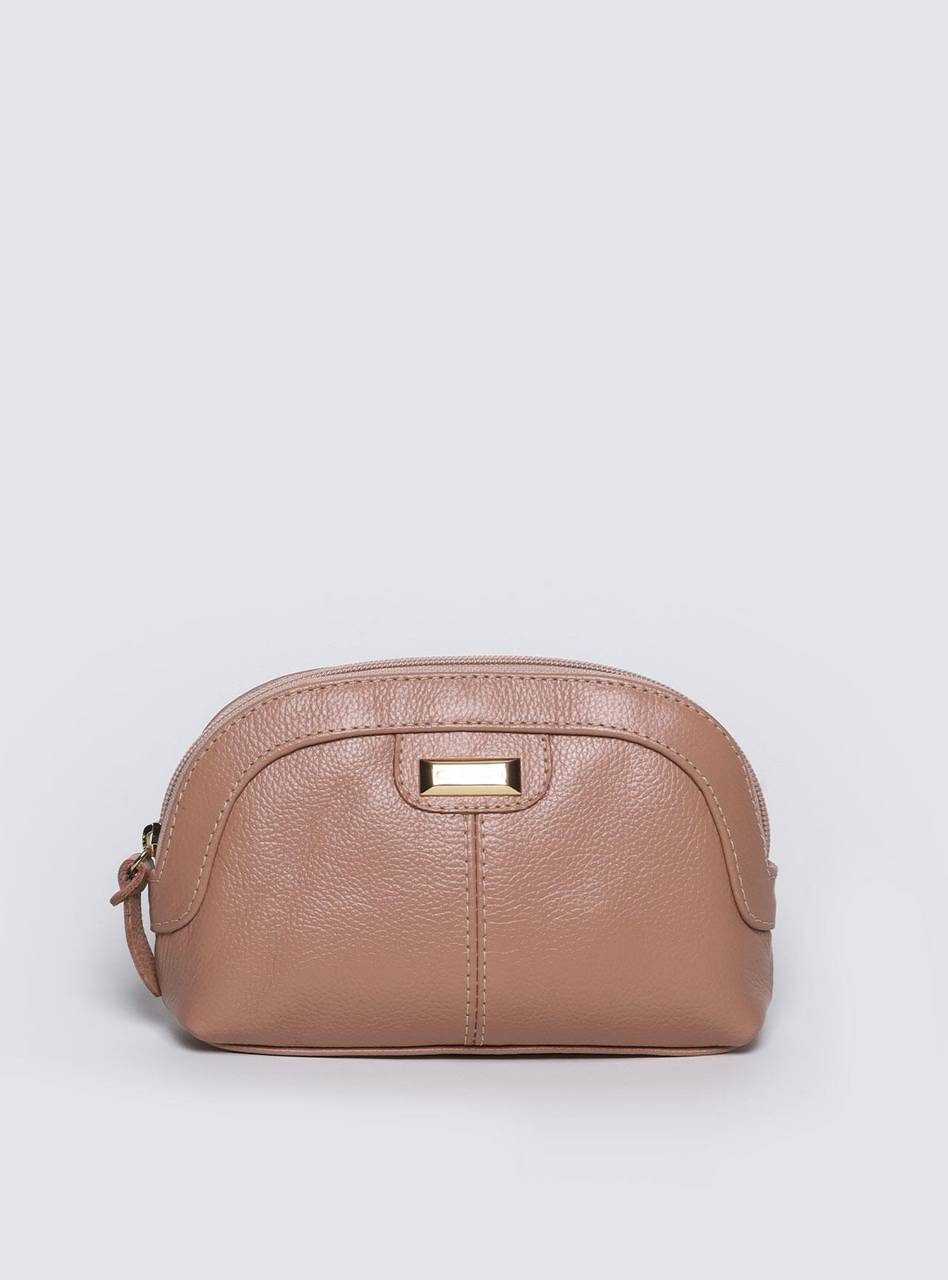 Necessaire Feminina Couro Meia Lua Nude NSI-140 - NU