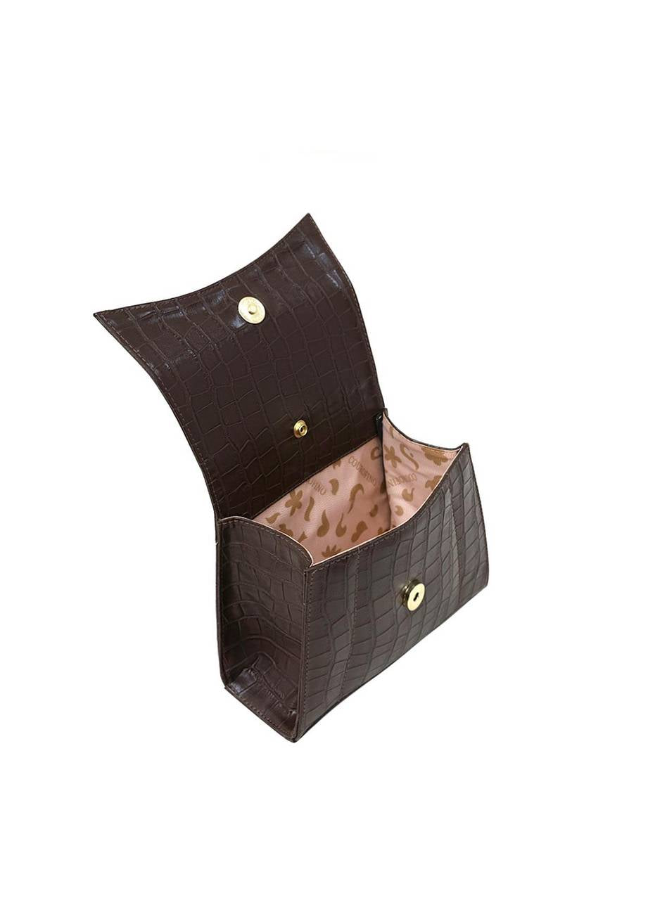 Bolsa Hobo Tampa Fecho Pequeno Cacau BSI-5485 - CA