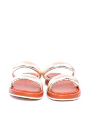 Sandália Feminina Flatform com Tiras Meia Cana - Ouro SDI-11682 - AU