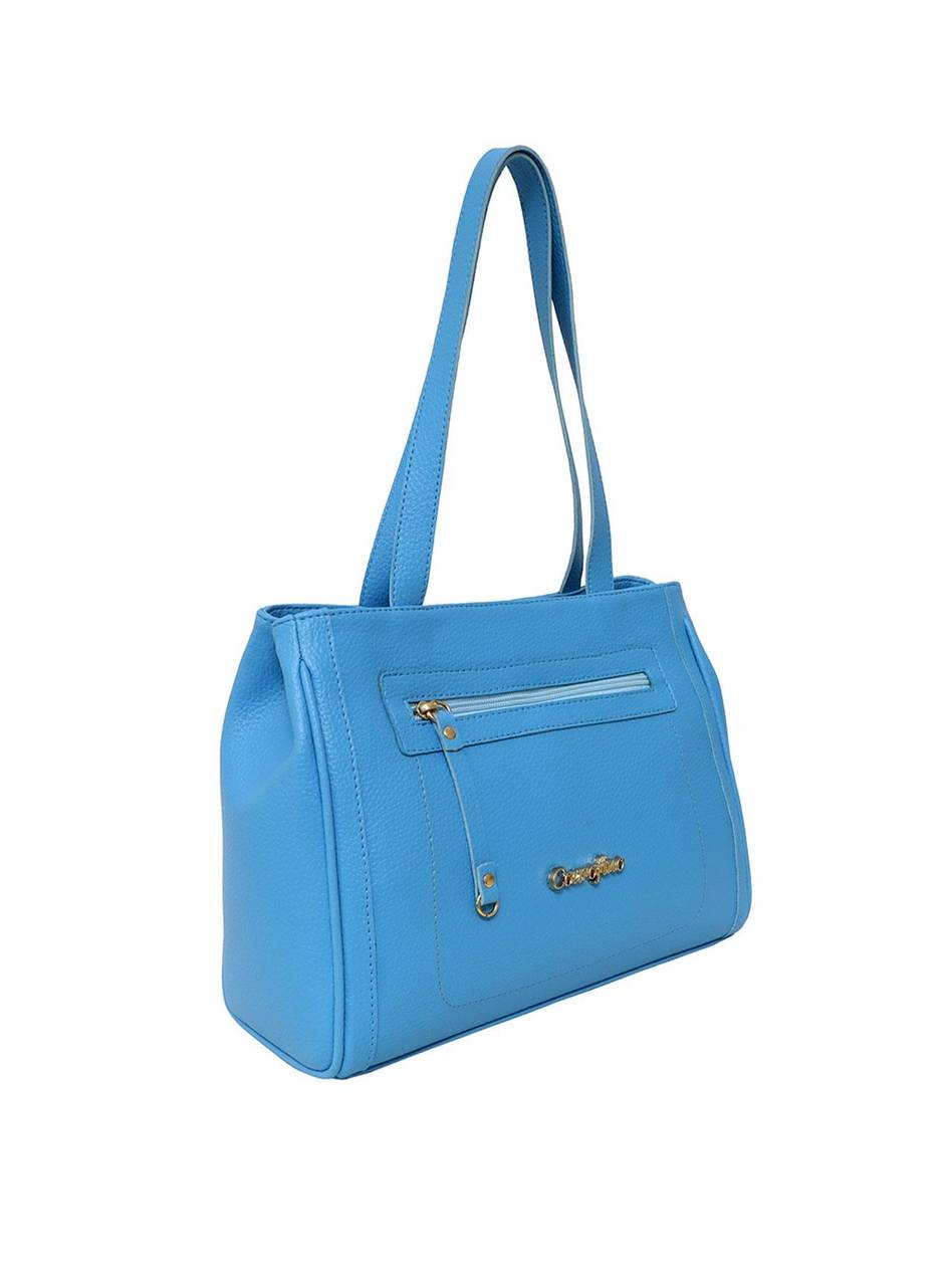 Bolsa Tote Média Tiracolo Bolso Frontal Azul BSI-5342 - AZ