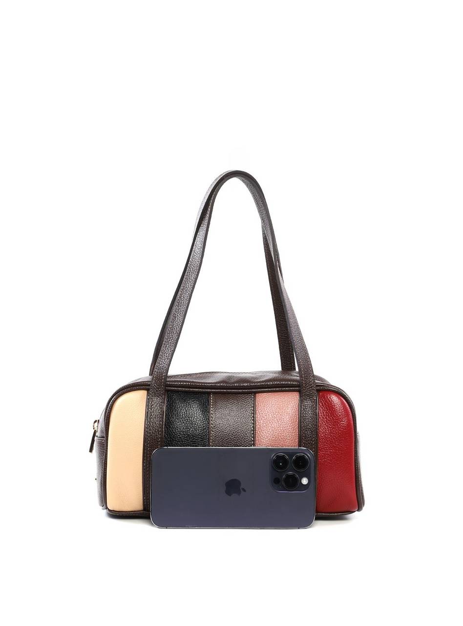 Bolsa Baguete Pequena Bowling Retalhos - Cacau BSI-6455 - CA