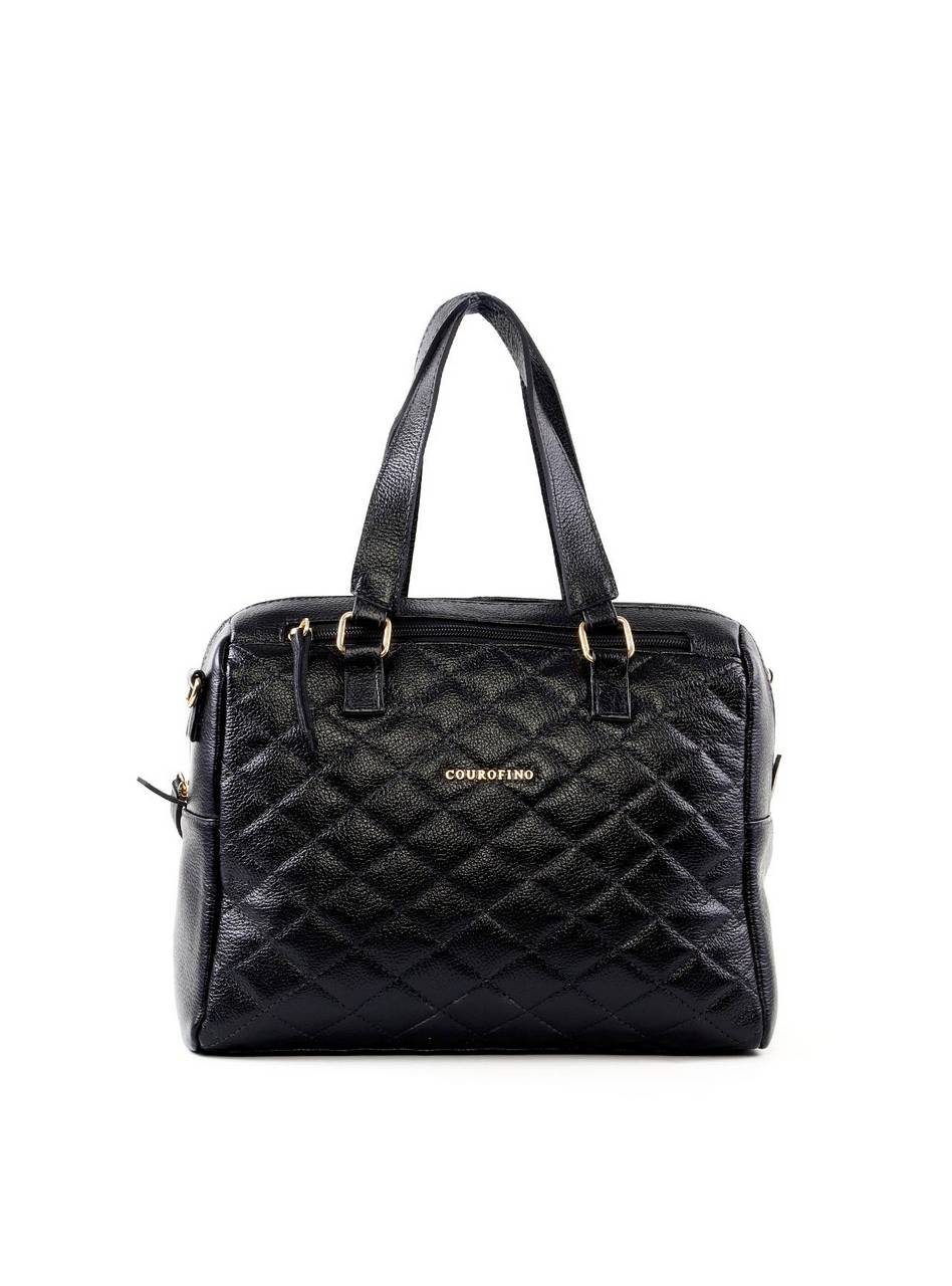 Bolsa Tote Arredondada em Matelasse - Preta BSI-6431 - PR