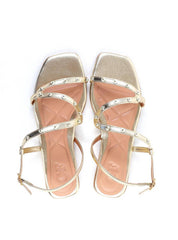 Rasteira de Tiras com Tachas - Ouro SDI-11904 - AU