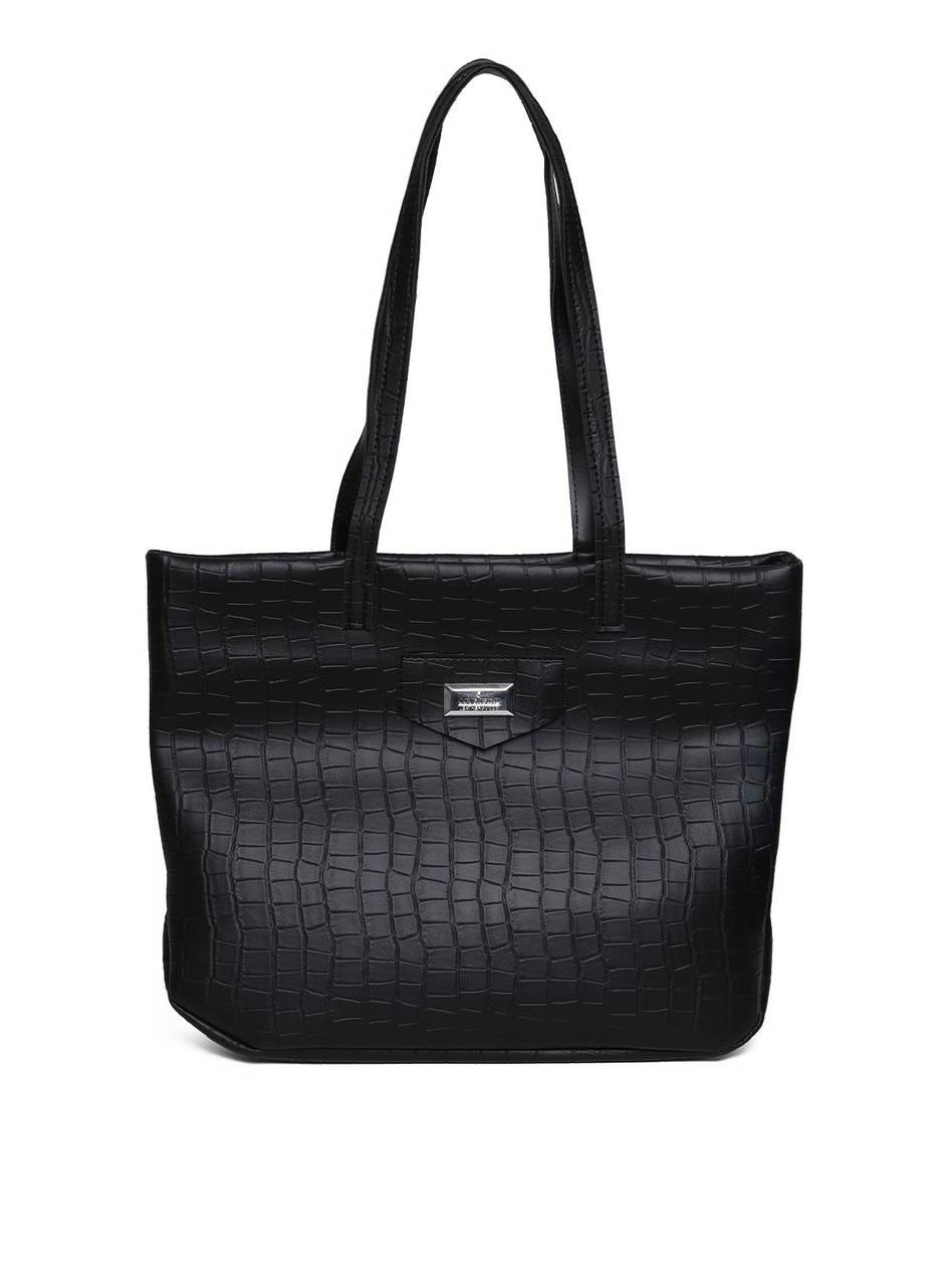 Bolsa Shopper Tiracolo Grande Preta BSI-5827 - PR