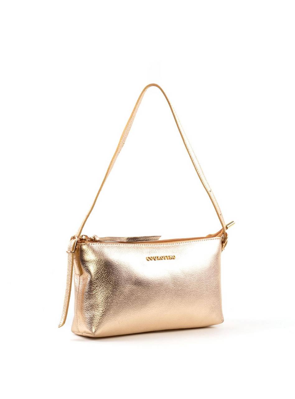 Bolsa Baguete Alça Mini Fivelas - Ouro BSI-6382 - AU