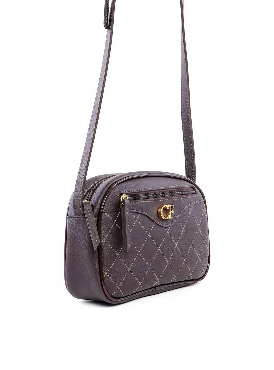 Bolsa Bag Transversal com Bolso Frontal - Cacau BSI-6190 - CA
