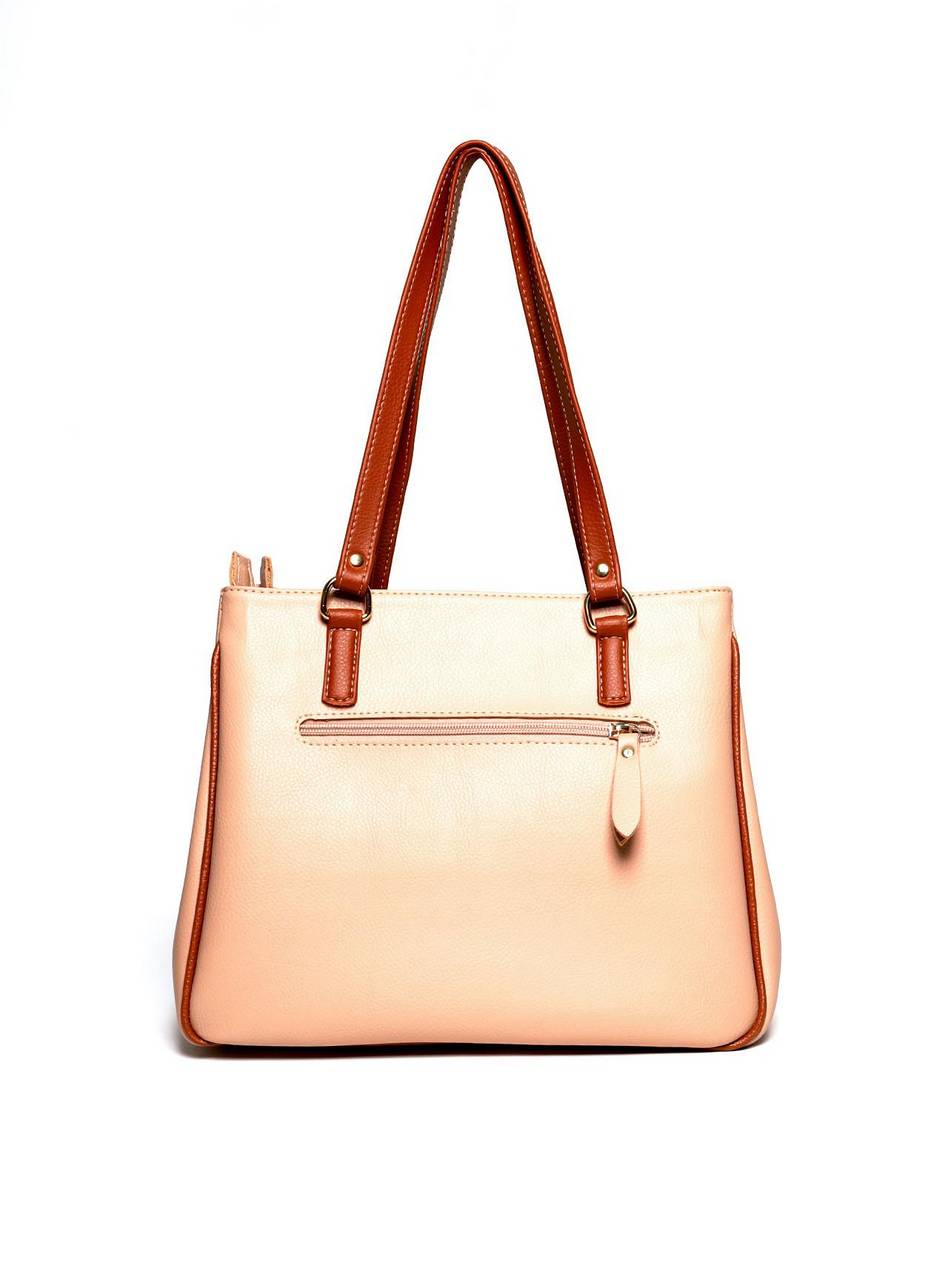 Bolsa Tote Tiracolo com Alça Regulável - Nude BSI-5746 - NU