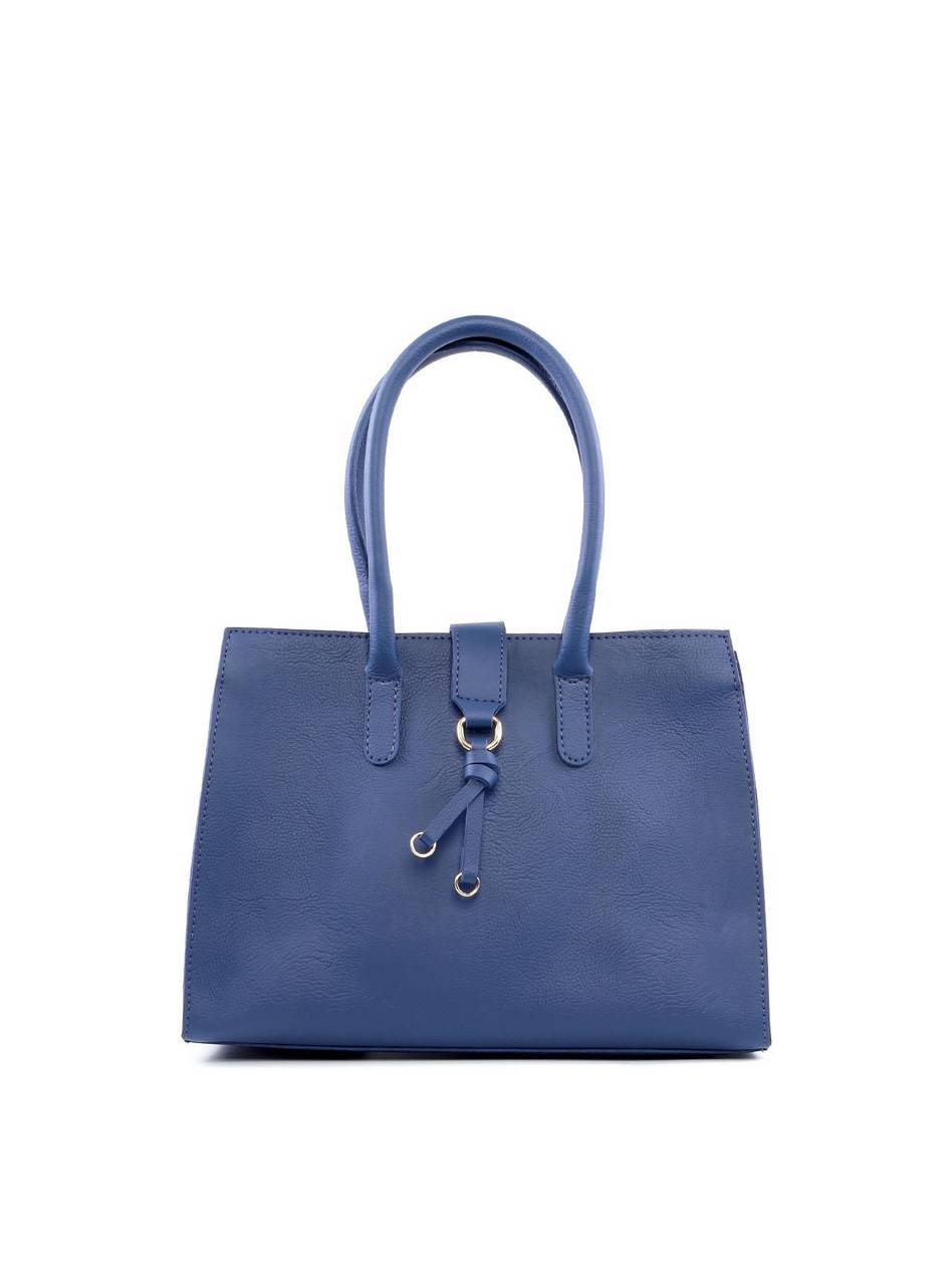 Bolsa Tote com Enfeite Meia Argola - Azul BSI-6227 - AZ