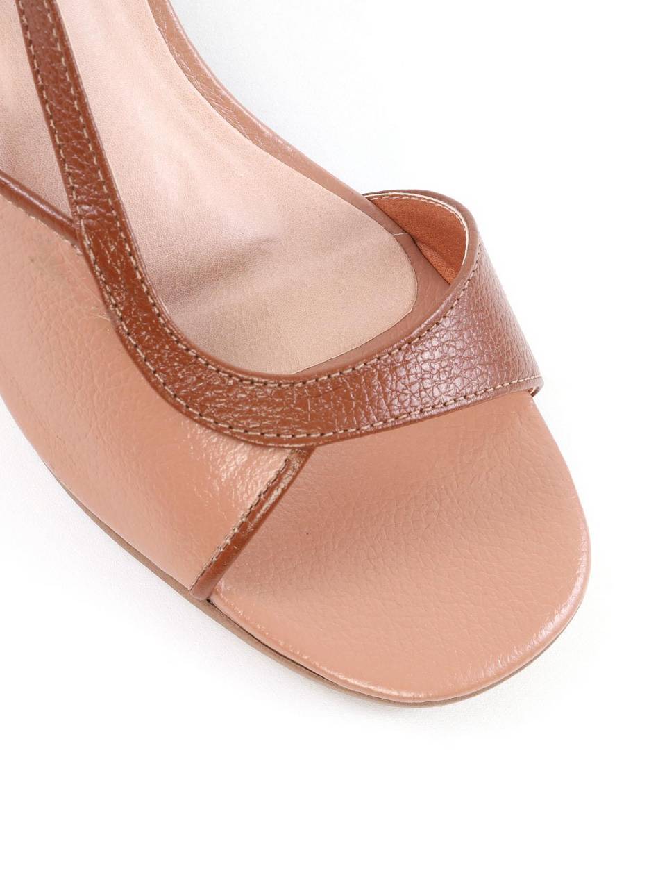 Sandália Slingback Salto Bloco - Nude SDI-12168 - NU