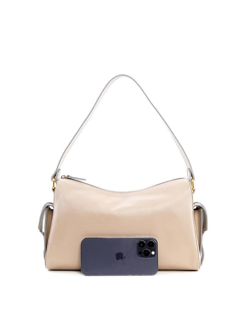 Bolsa Hobo com Bolsos Laterais - Cinza BSI-6452 - CZ