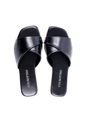 Sandália Tiras Finas Salto Alto Cromado - Preta SDI-11926 - PR