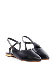 Sapatilha Slingback de Bico Fino - Preta SDI-12133 - PR