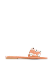 Rasteira Slide com Rebites - Nude SDI-11896 - NU