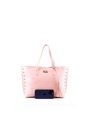 Bolsa Shopper com Barbicacho e Esferas - Nude BSI-6369 - NU