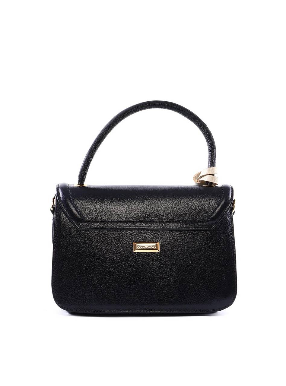 Bolsa Satchel Média com Charm de Coração - Preta BSI-6388 - PR