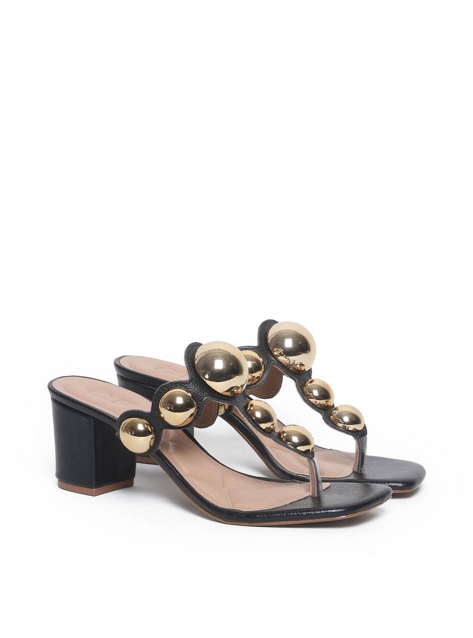 Sandália Feminina Tamanco Salto Bloco - Preta SDI-11563 - PR