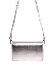 Bolsa Satchel Retangular Transversal - Prata BSI-6051 - PT