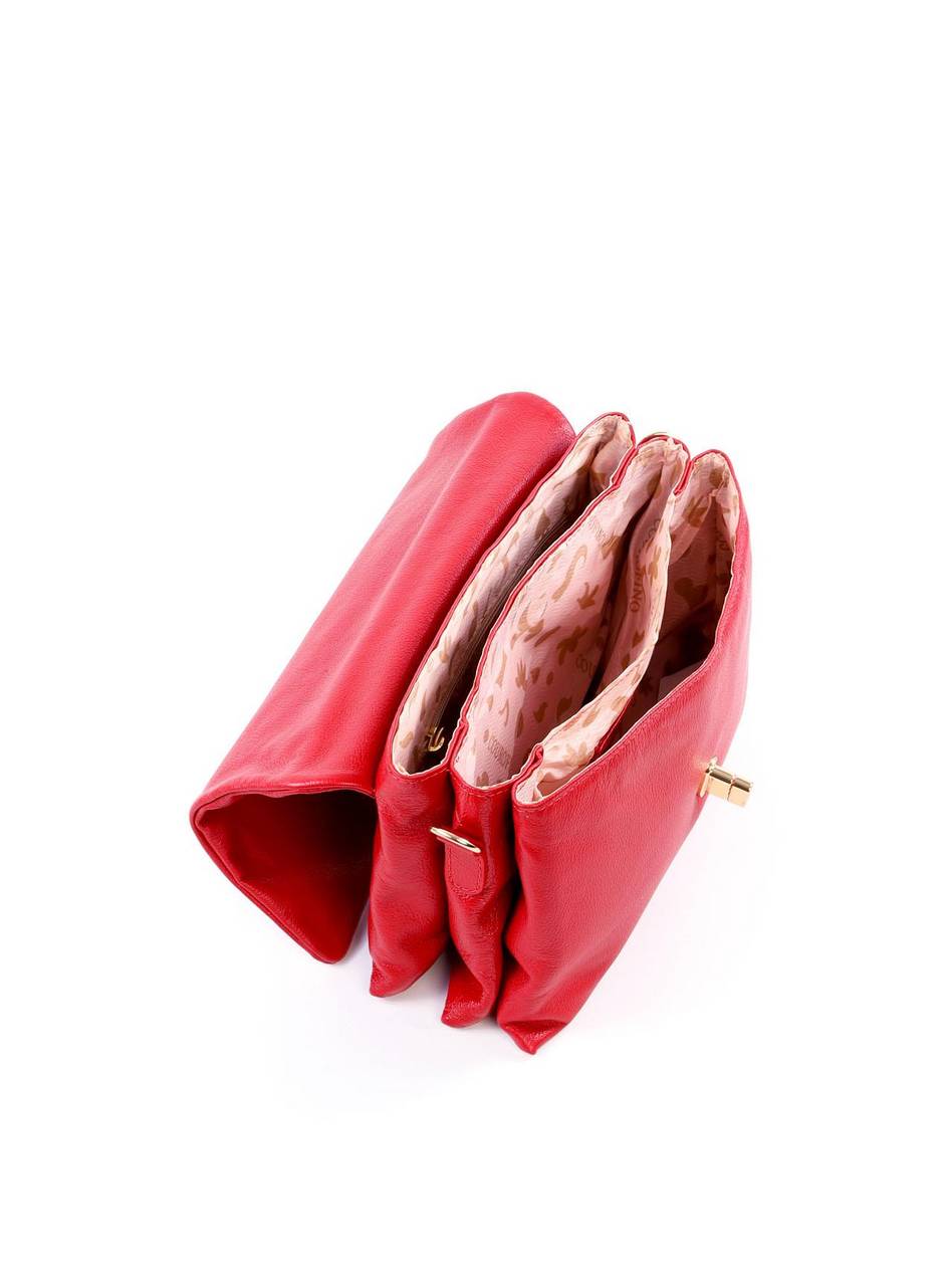 Bolsa Satchel Transveral com Três Divisórias - Vermelha BSI-6035 - VE