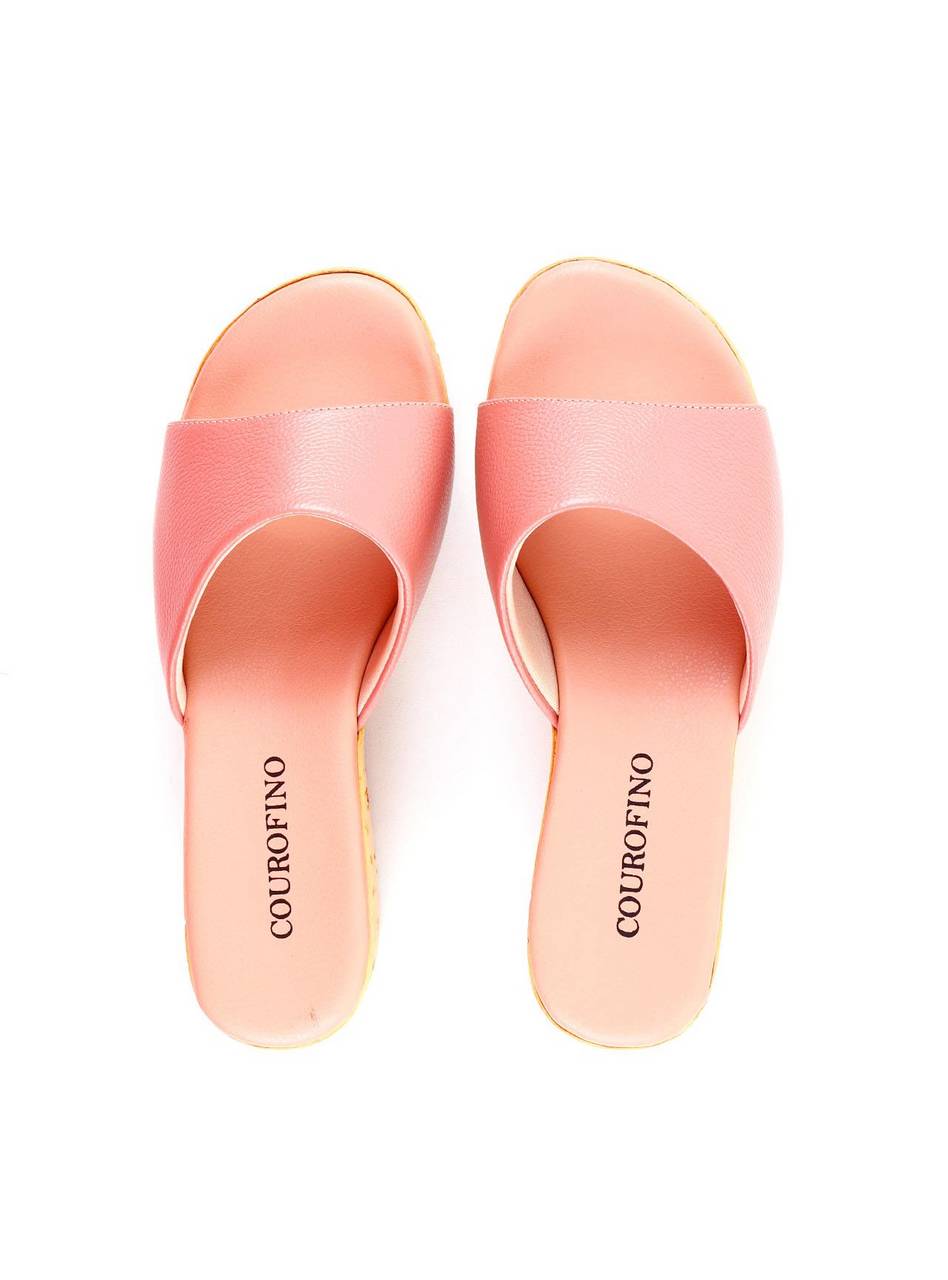 Tamanco Anabela com Tira Única - Nude SDI-11962 - NU