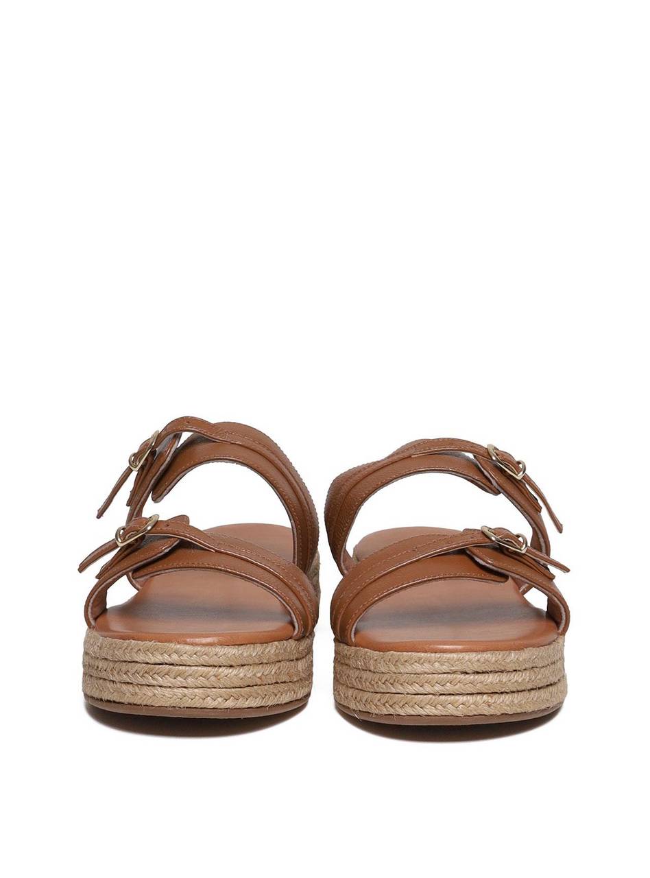 Sandália Flatform Salto em Cordas com Duas Tiras com Fivelas - Castor SDI-11677 - CS
