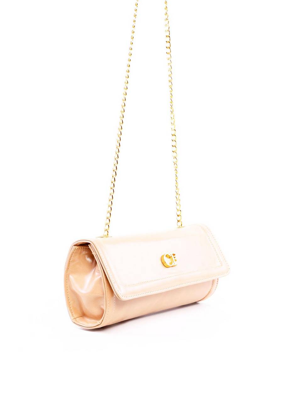 Bolsa Satchel Retangular Alça de Corrente - Nude BSI-6262 - NU