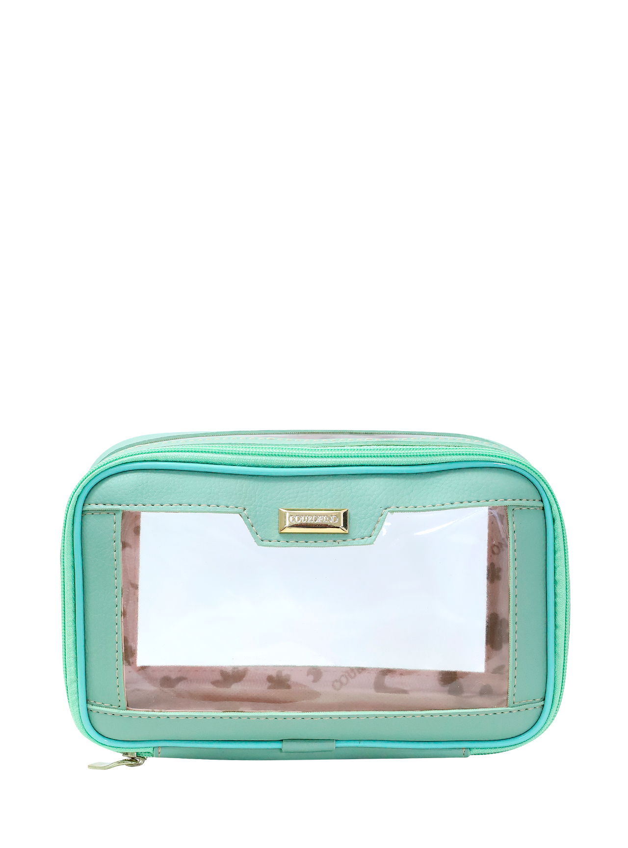 Necessaire Unissex Transparente Ziper Verde NSI-122 - VD