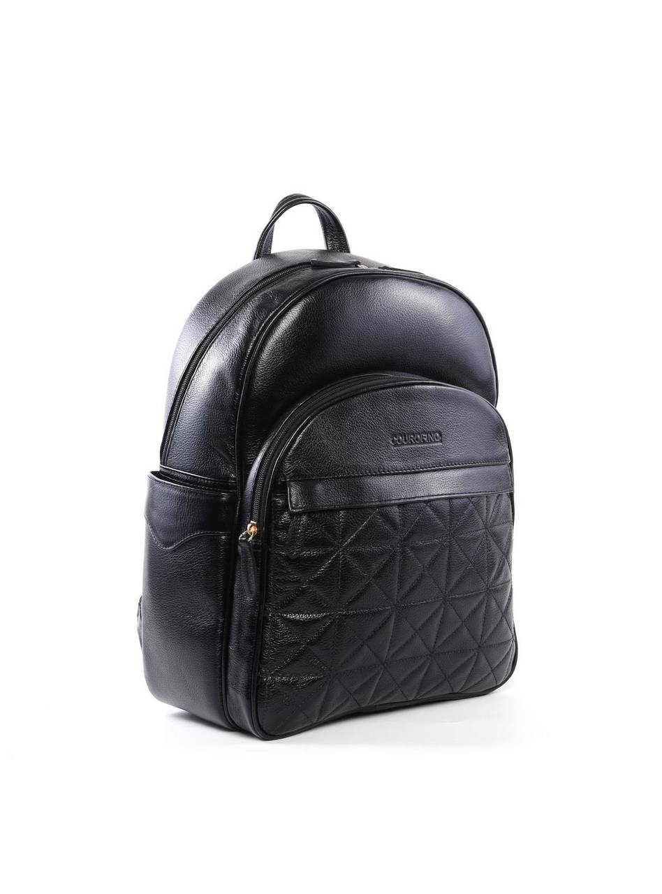 Mochila Feminina com Bordado Frontal - Preta MEI-463 - PR