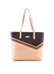 Bolsa Shopper com Recortes Assimétricos - Nude BSI-6422 - NU