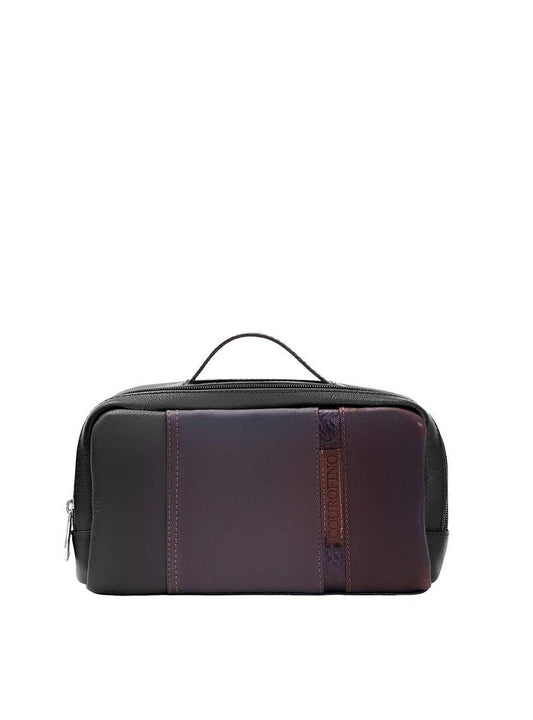 Necessaire Masculina Alça Mão Bolso Atrás Couro Preta NSI-108 - PR